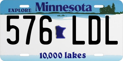 MN license plate 576LDL