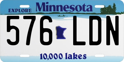 MN license plate 576LDN