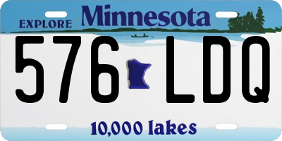 MN license plate 576LDQ