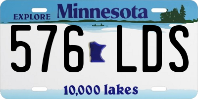 MN license plate 576LDS