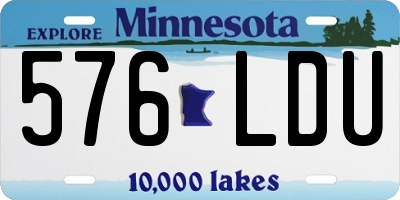 MN license plate 576LDU