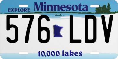 MN license plate 576LDV