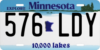 MN license plate 576LDY