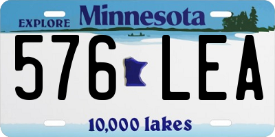 MN license plate 576LEA