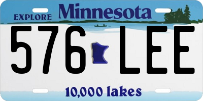 MN license plate 576LEE