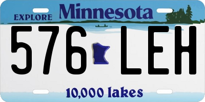 MN license plate 576LEH
