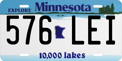 MN license plate 576LEI