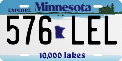 MN license plate 576LEL