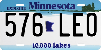MN license plate 576LEO