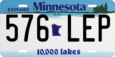 MN license plate 576LEP