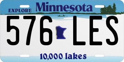 MN license plate 576LES