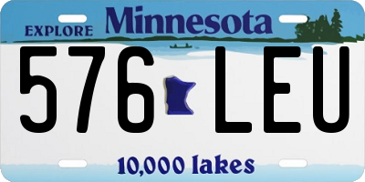 MN license plate 576LEU