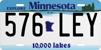 MN license plate 576LEY