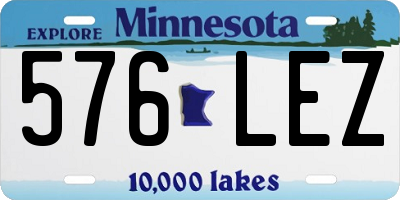 MN license plate 576LEZ