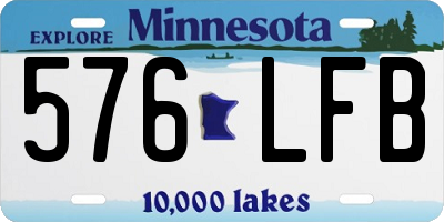 MN license plate 576LFB