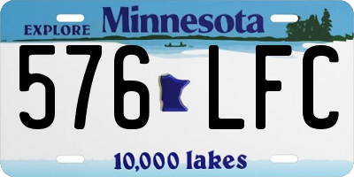 MN license plate 576LFC