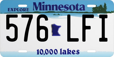 MN license plate 576LFI