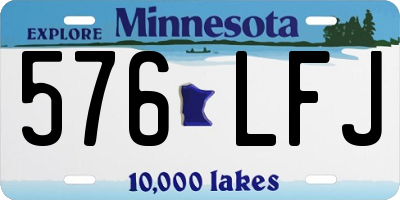 MN license plate 576LFJ