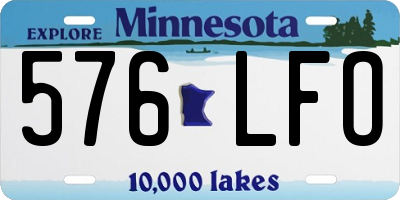 MN license plate 576LFO