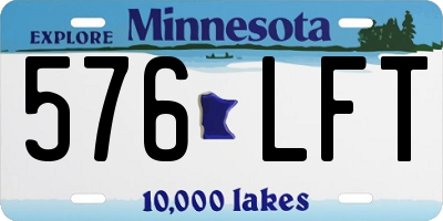 MN license plate 576LFT