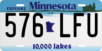MN license plate 576LFU
