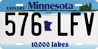 MN license plate 576LFV