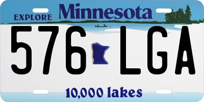 MN license plate 576LGA