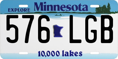 MN license plate 576LGB