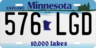 MN license plate 576LGD