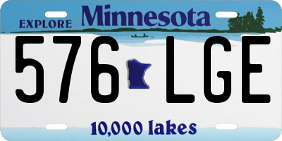 MN license plate 576LGE