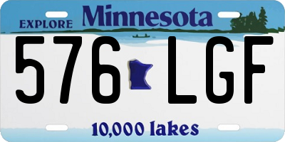 MN license plate 576LGF