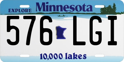 MN license plate 576LGI