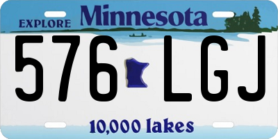 MN license plate 576LGJ