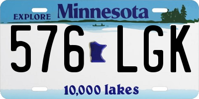 MN license plate 576LGK