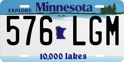 MN license plate 576LGM