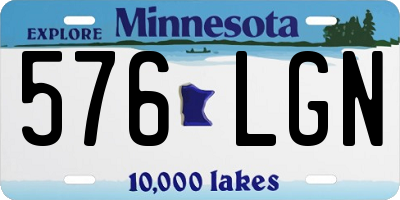 MN license plate 576LGN