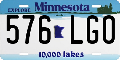 MN license plate 576LGO