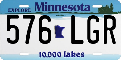 MN license plate 576LGR