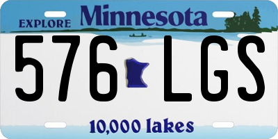 MN license plate 576LGS