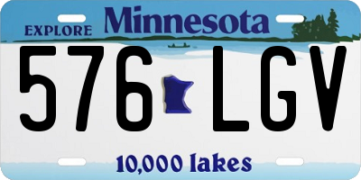 MN license plate 576LGV