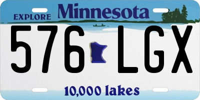 MN license plate 576LGX