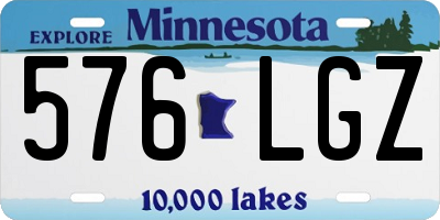MN license plate 576LGZ