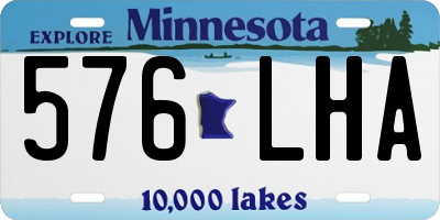 MN license plate 576LHA