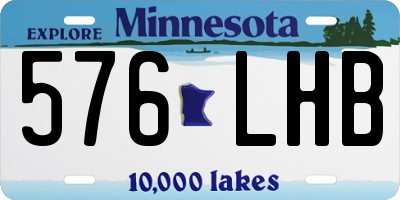 MN license plate 576LHB