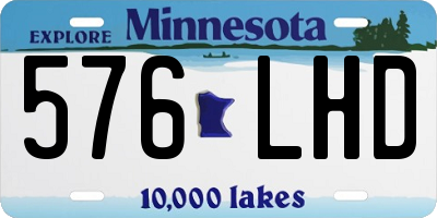 MN license plate 576LHD