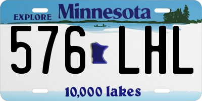 MN license plate 576LHL