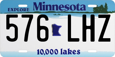 MN license plate 576LHZ