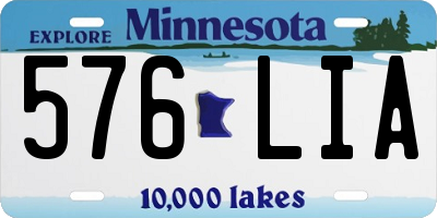 MN license plate 576LIA