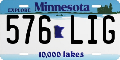 MN license plate 576LIG