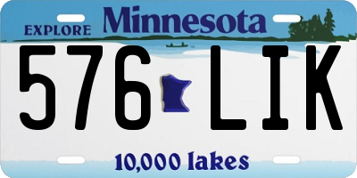 MN license plate 576LIK